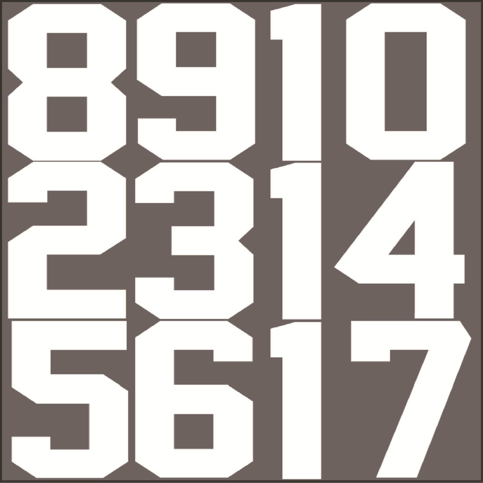 外贸球服标 数字烫标热转印烫画  球服字母数字T恤热转印烫画批发