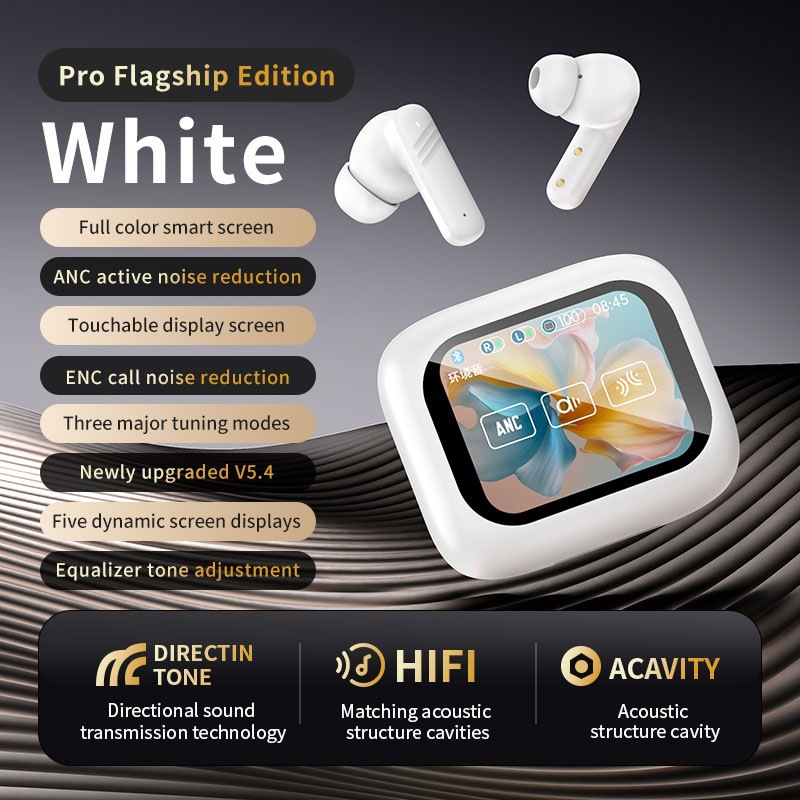 AI Library Translation M6 Digital Huaqiangbei Black Technology Auriculares con pantalla inteligente de reducción de ruido de batería ultralarga táctil Auriculares Bluetooth