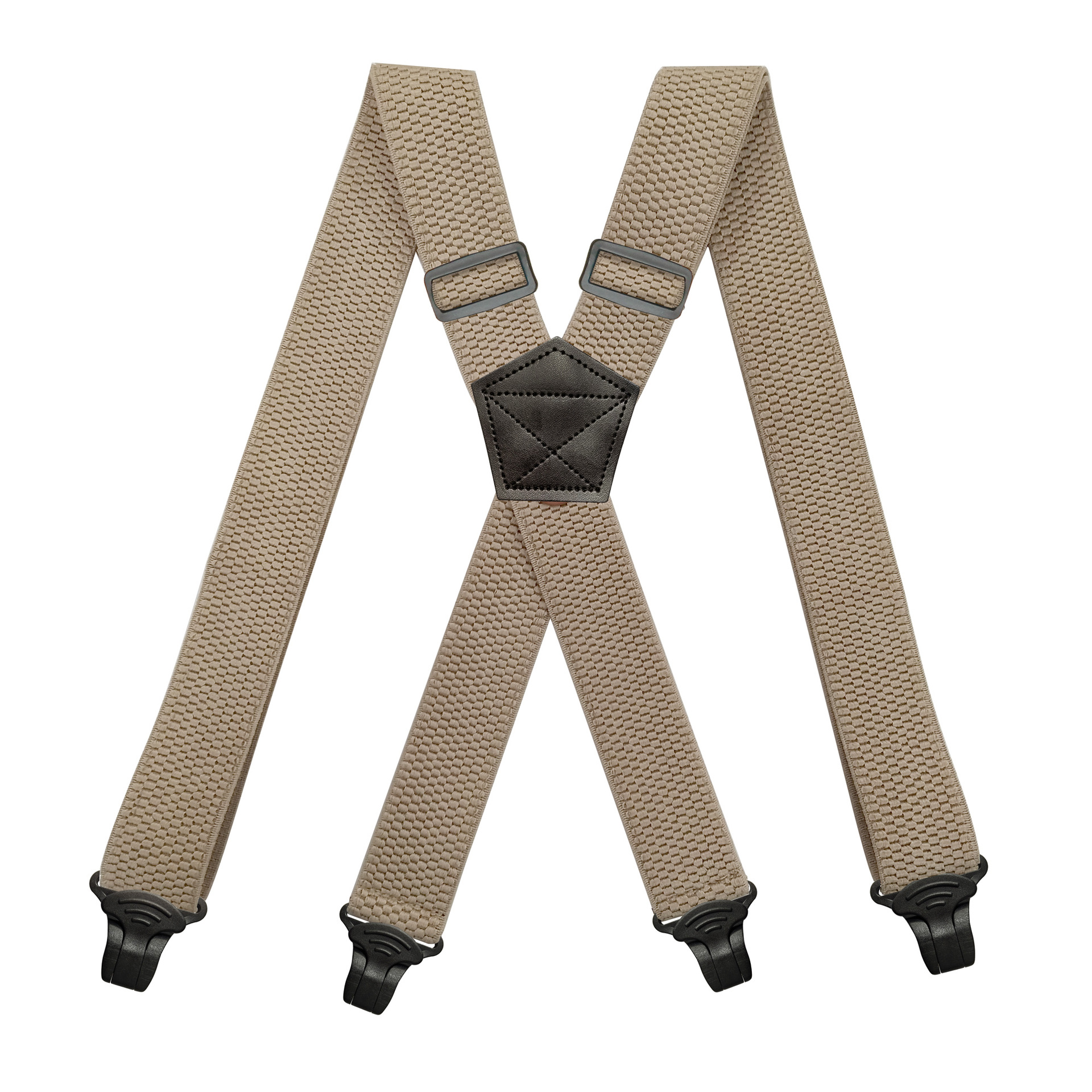 VOOTHOST Heavy Duty Suspenders for Men Work Outdoor 3.8cm/1.5inch Y-back 3 Plastic Clips Adjustable Elastic Trouser Braces Strap Belt VB225_voghion.com