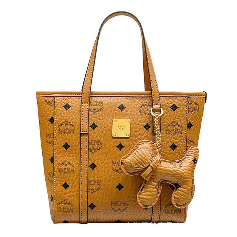 Mc White Dm Style Leather Bag 2025 Summer Women's Satchel Tote Bag Vegetable Basket Bucket Bag Single Shoulder Crossbody Backpack