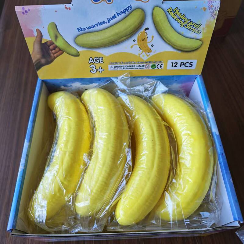 Fruit Stress Relief Toy, Simulated Large Banana Squeezing Toy, Skinless Bare Banana Slow Rebound Stress Relief Toy Fruit Stress Relief Toy, Simulated Large Banana Squeezing Toy, Skinless Bare Banana Slow Rebound Stress Relief Toy