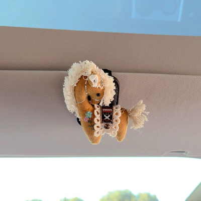 Glasses Holder Car Sun | Car Glasses Clip/Bill Clip - rich-horse-ginger-black-glasses-clip