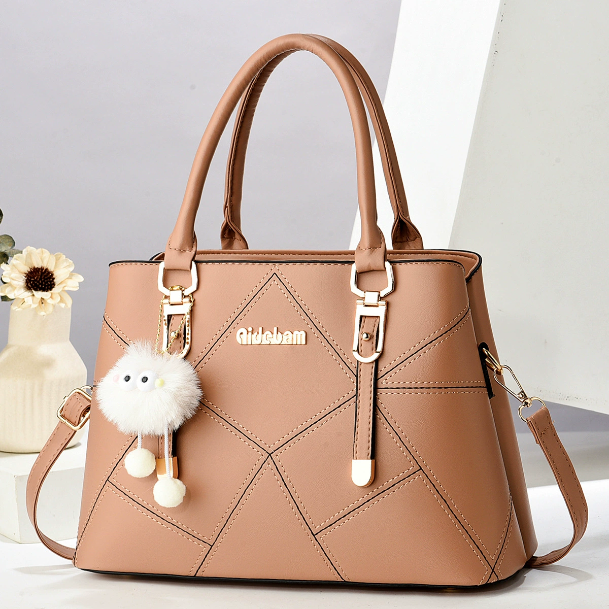 (Cross-border trading), high quality one-shoulder bag with diamond pattern, decorative stitching