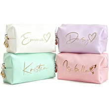 定制亚马逊跨境刺绣跨境爆款化妆包收纳包便携洗漱Pu化妆手拿包