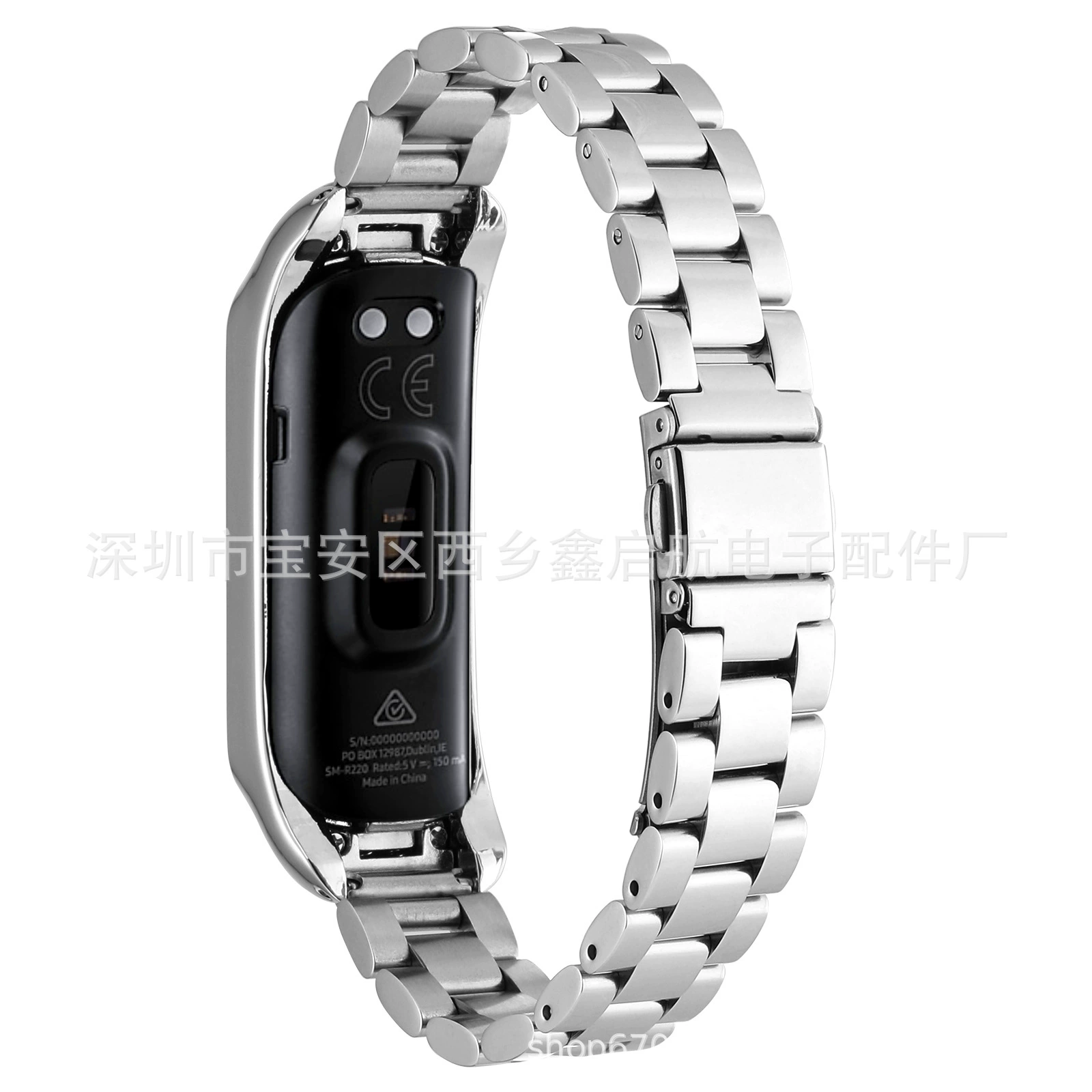 Подходит для Samsung Galaxy Fit2 трёхзвеньевый ремешок из нержавеющей стали, металлический цельный ремешок, новый товар