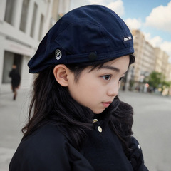 クレイジーバーイング子供用リバースレターベレー帽女の子旅行前帽子男の子薄い子供ハンサムペインターハット
