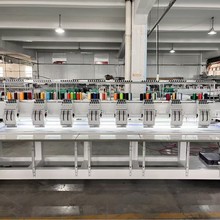 8头电脑绣花机成衣帽子个性化多头刺绣机高速 8头9针电脑绣花机