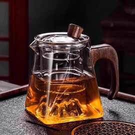 茶杯茶具家庭版茶杯玻璃套装观山套装轻奢一整套水壶茶办公室高档