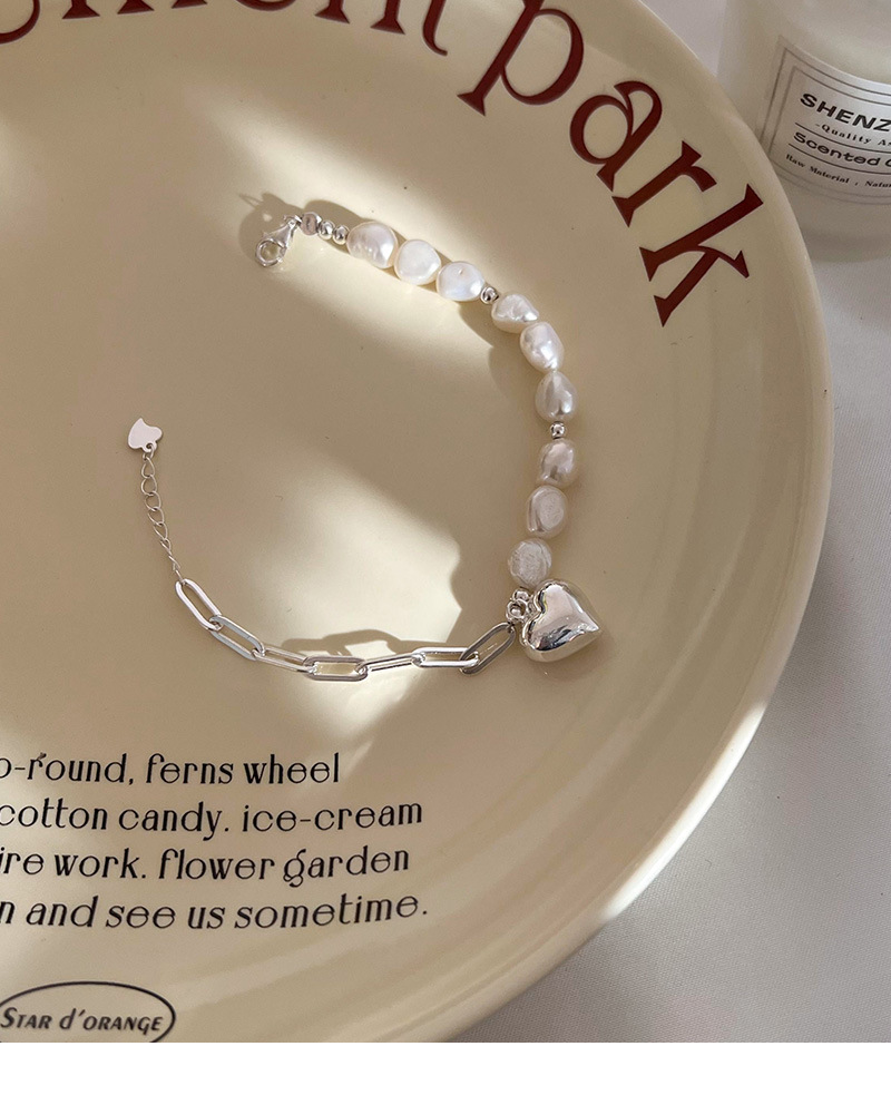 S Yintai Silver Vintage Baroque Pearl Love Bracelet Student Light Luxury High End Feel Handmade Jewelry_voghion.com