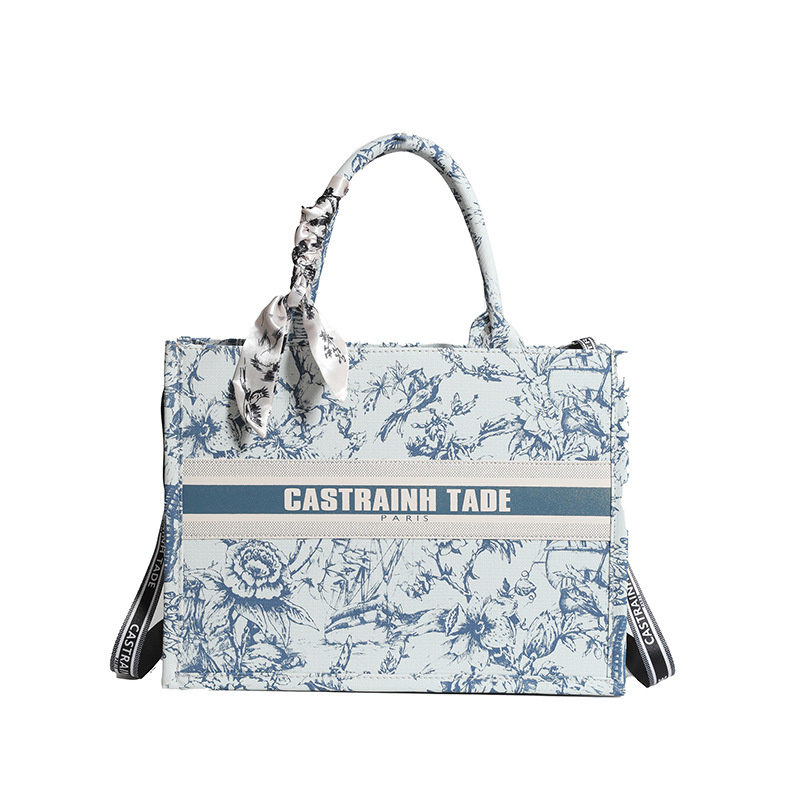 Bolsa de mano de comercio exterior transfronterizo para mujeres 2024 nueva moda simple impresión de letras mochila de hombro casual