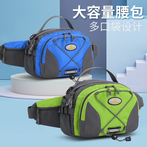 Explorer outdoor multi-functional sports waist bag for men and women waterproof mountaineering large capacity single shoulder crossbody bag water bottle waist bag