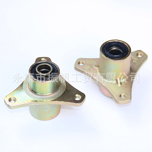 DIY Custom-Made Go-Kart Front Wheel Hub Mount, Modified Atv Bearing Mount with 3-Hole Flange 6/ 7inch Steel Rim Disc