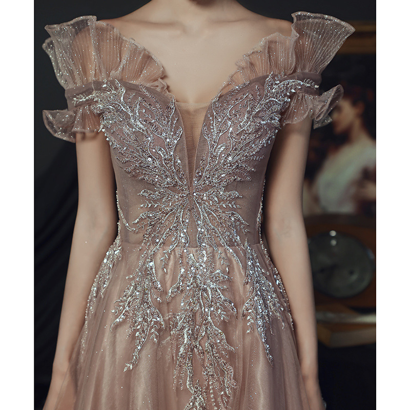 Vestido de noche para mujer 2026, nuevo modelo de verano, ajustado, estilo hada, elegante, resistente, para anfitriona, celebridades, vestido largo para fiesta anual