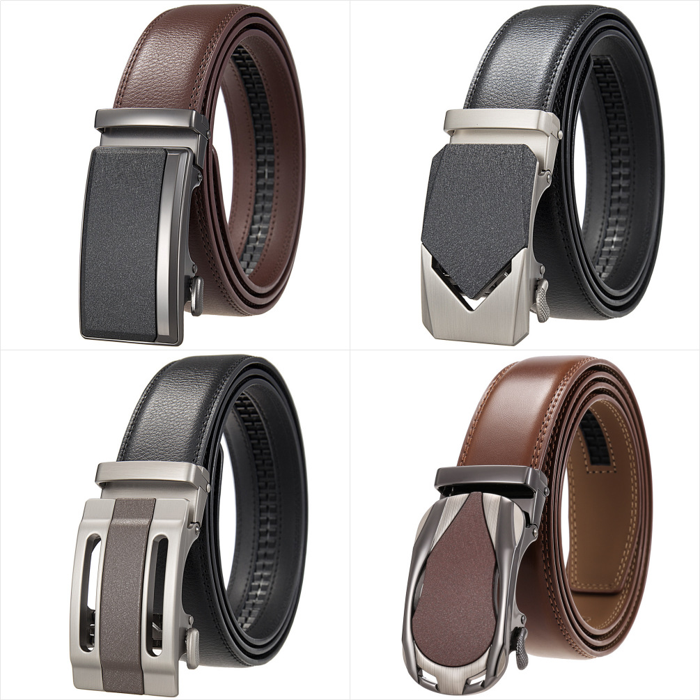 New Men's Leather Belt Men's Business Leather Two-Layer Leather Belt Ly36-8548