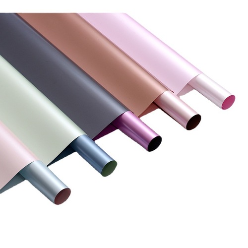 Flower wrapping paper wholesale two-color matte film gold sand paper gift bouquet wrapping paper Xiaoxiangfeng flower wrapping paper