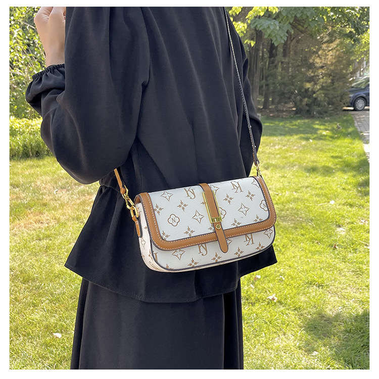 High-End-Damentasche, trendige Damentasche, modische kleine Tasche, Retro-Druck-Handtasche, Umhängetasche, leichte Luxus-Umhängetasche_voghion.com