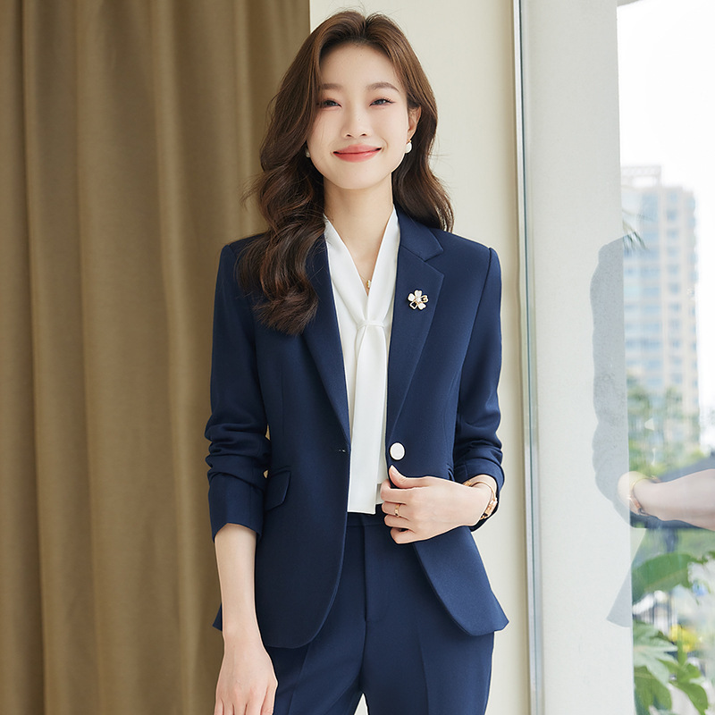 Qigu Niang High-end Suit suit Women's Spring and Autumn New Fashion Temperament Goddess Fan Business Wear Dress Hotel Manager