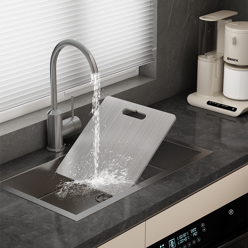 Tabla de cortar de acero inoxidable Panel grueso Cocina Hogar y panel Tabla de cortar Tabla de cortar de frutas multifuncional antibacteriana y a prueba de moho