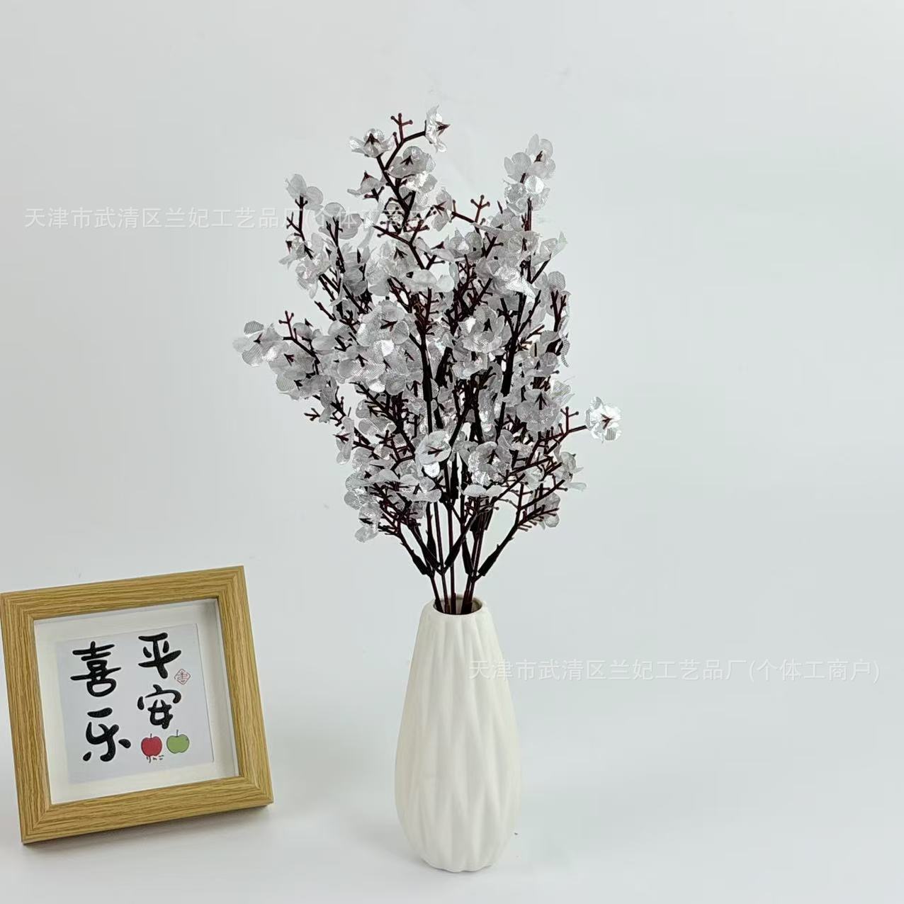 Cinco tiendas de seda cubiertas con estrellas celestes para la decoración de boda flor imitación flor al por mayor floral floral paisaje del centro comercial paisaje transfronterizo image 17