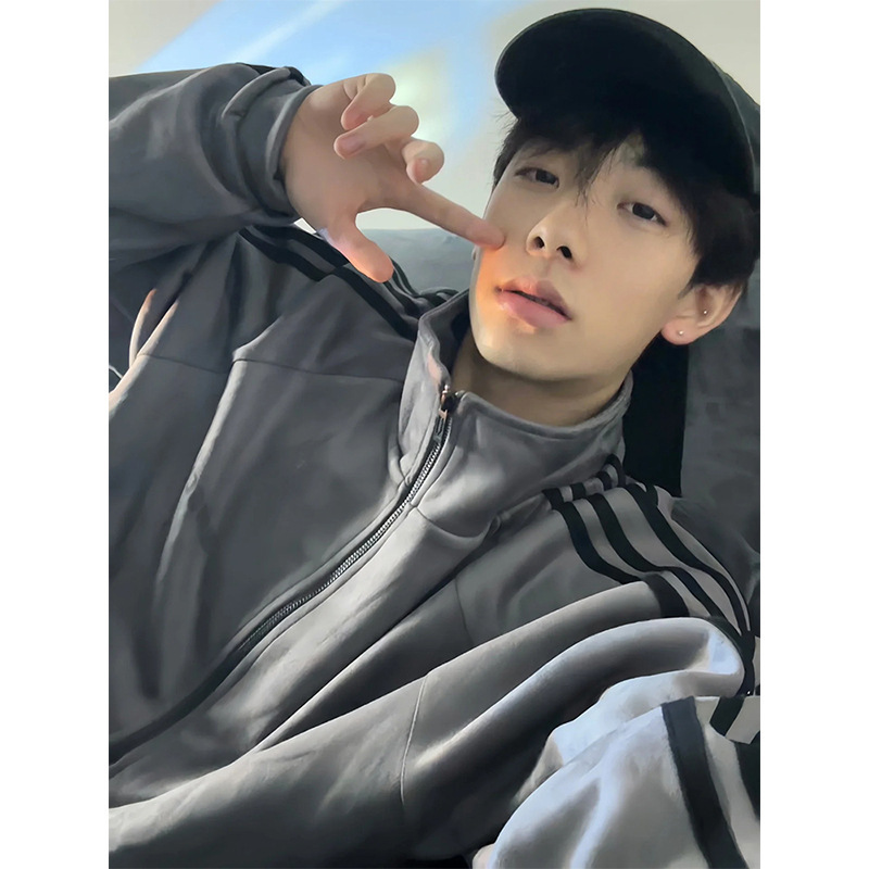 2025新款高级感外套男春秋款美式男装cleanfit男生秋季痞帅夹克|undefined