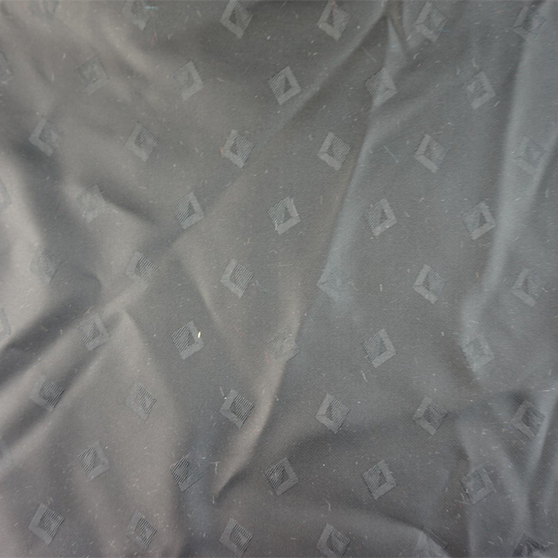 新款 黑底薄款全涤西装菱形格提花面料 女装连衣裙礼服箱包服饰