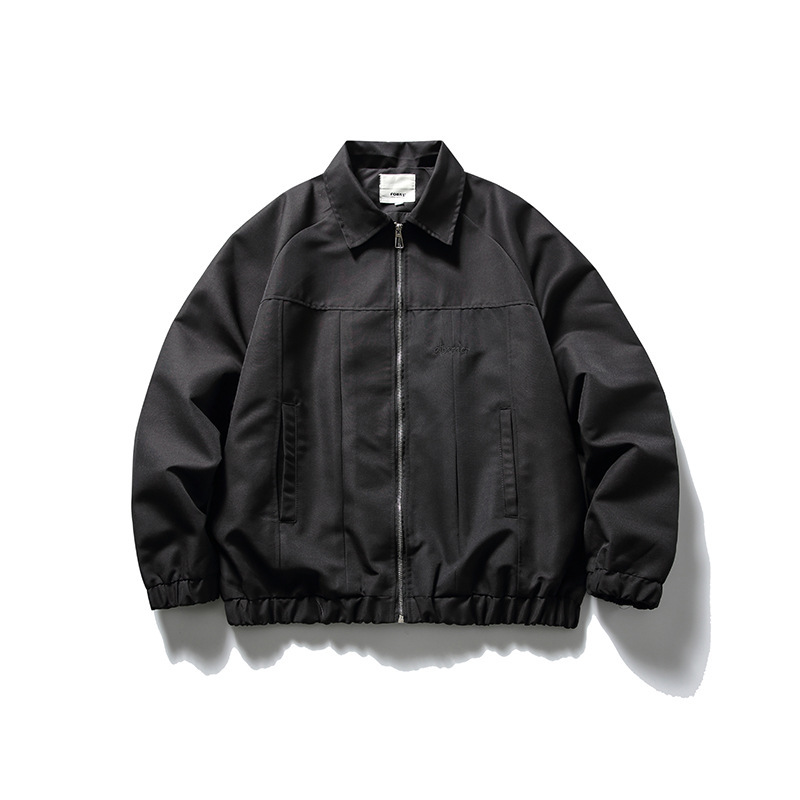 Autumn Japanese solid color retro jacket