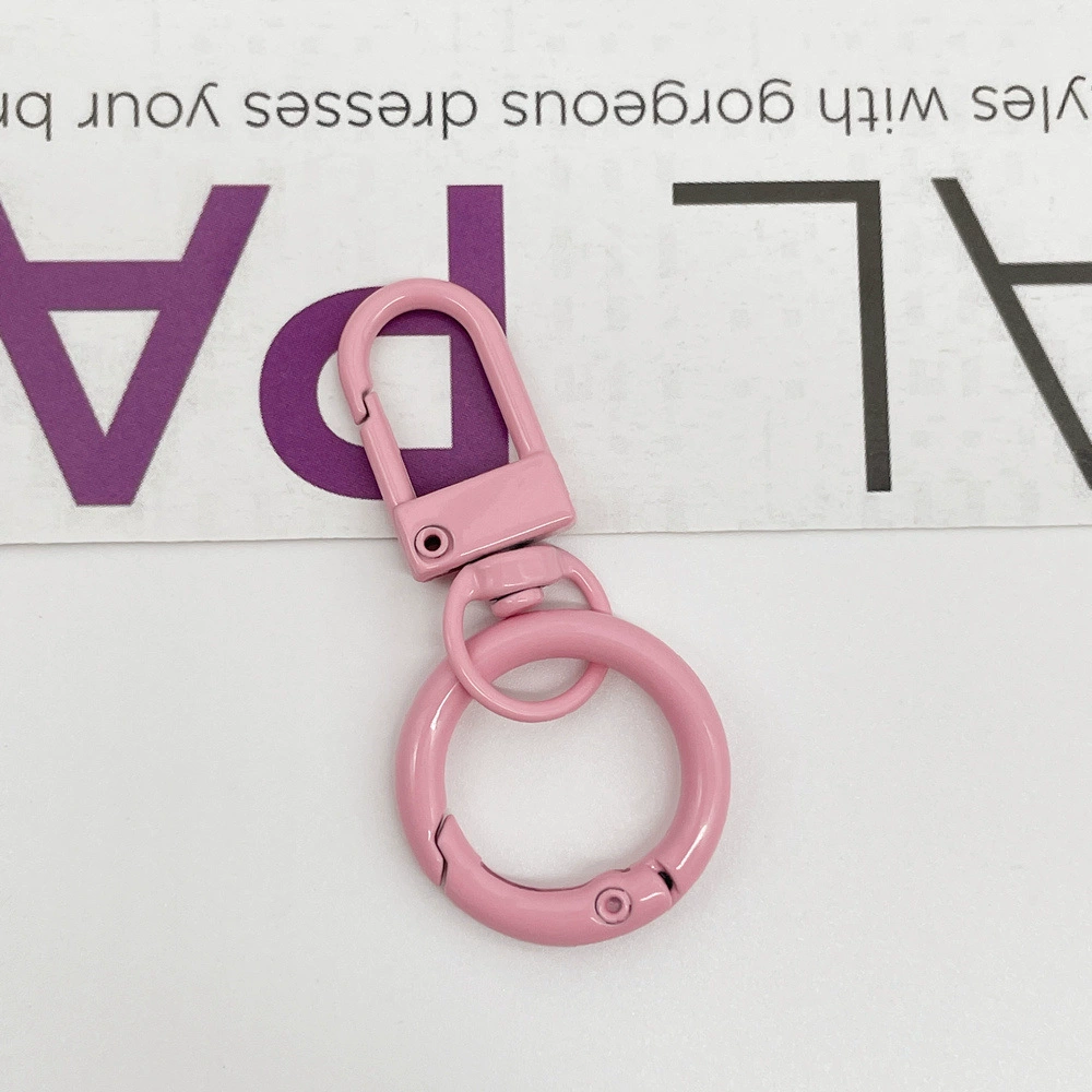 Кольцо-брелок для ключей весеннего цвета с пряжкой на дверь, смешанные цвета, легковесное 7 см