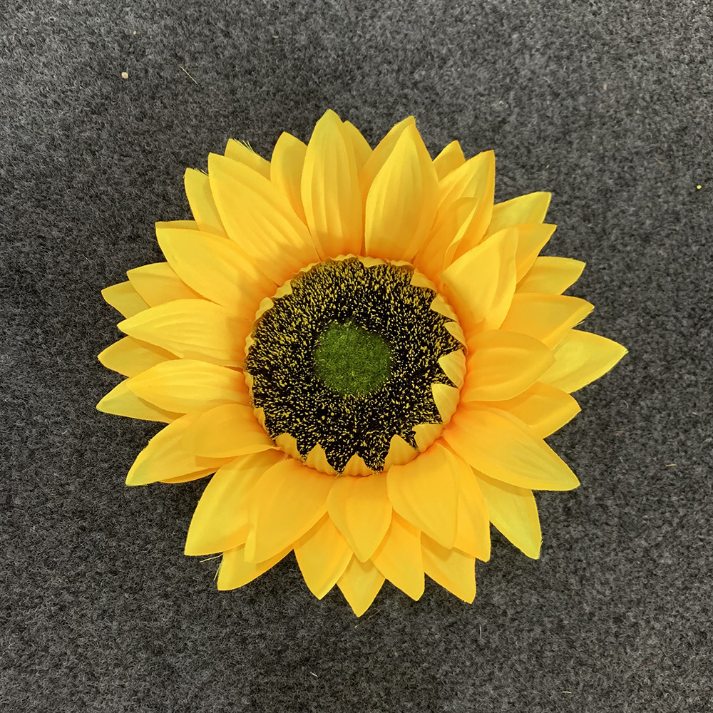 Flores de girasol simuladas girasoles cabeza de girasoles al por mayor DIY accesorios de flores falsas flores de baile ropa de decoración flores
