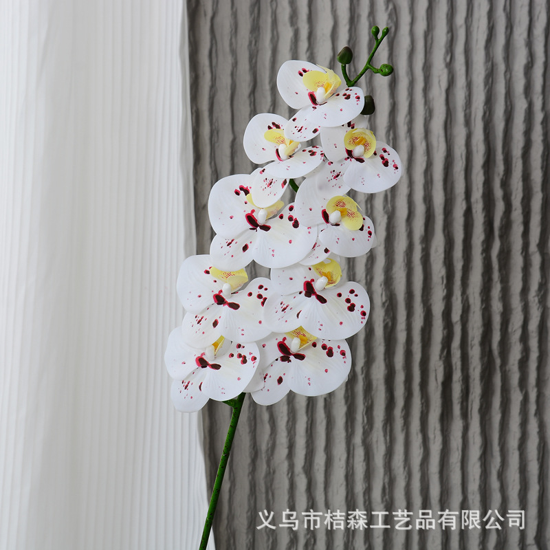 Flores de alta calidad 9 cabezas 7 cabezas 5 cabezas orquídeas mariposa sensación realista tela de seda de película flores falsas decoración de boda nórdica