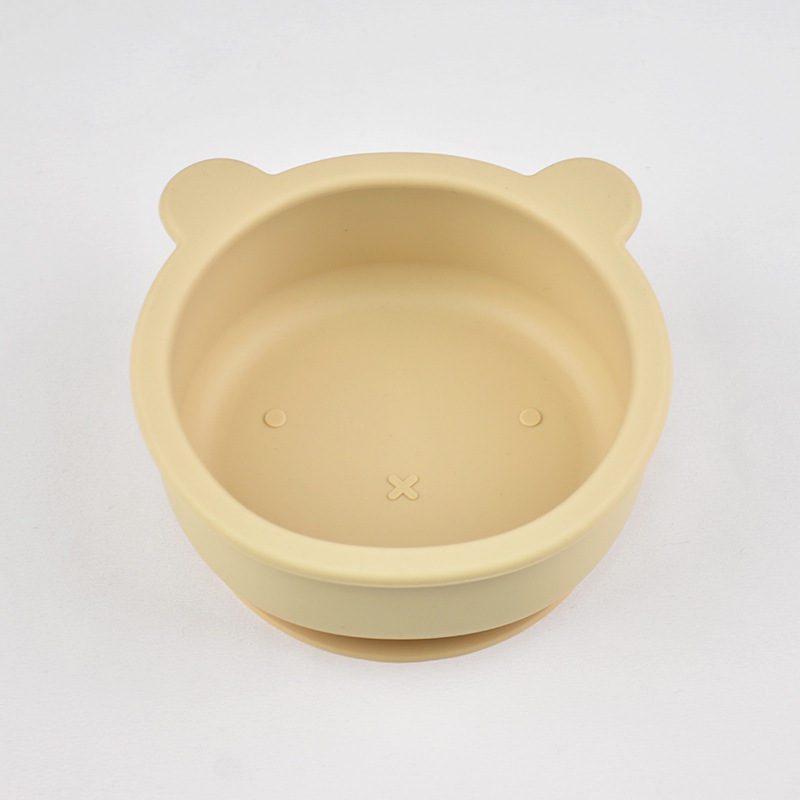 小熊碗米白色不带盖