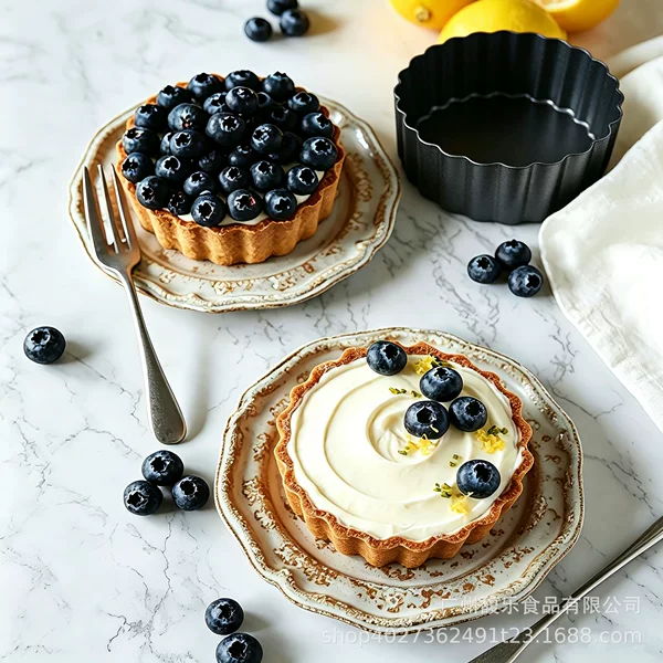 cotta Deepened Egg Tart Pie Baking Pan Chrysanthemum Cup Fruit Pie Baking Mold Mini Carbon Steel Cake Mold FL Cross-Border