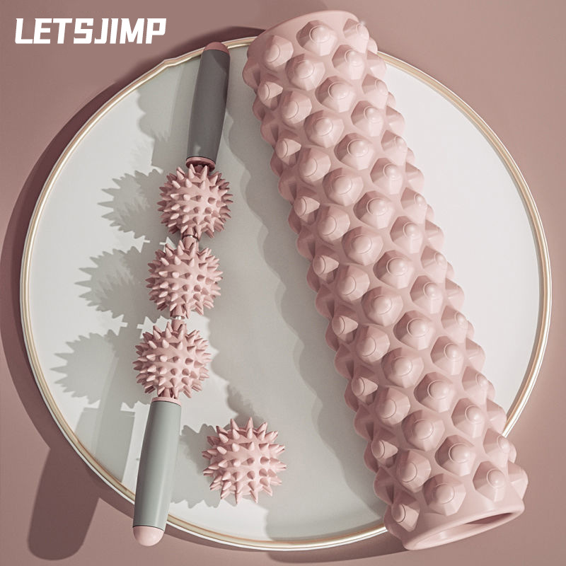 Eje de espuma relajante muscular de punto flotante espuma rodillo lobo palo de masaje rodando piernas columna de fitness columna de yoga