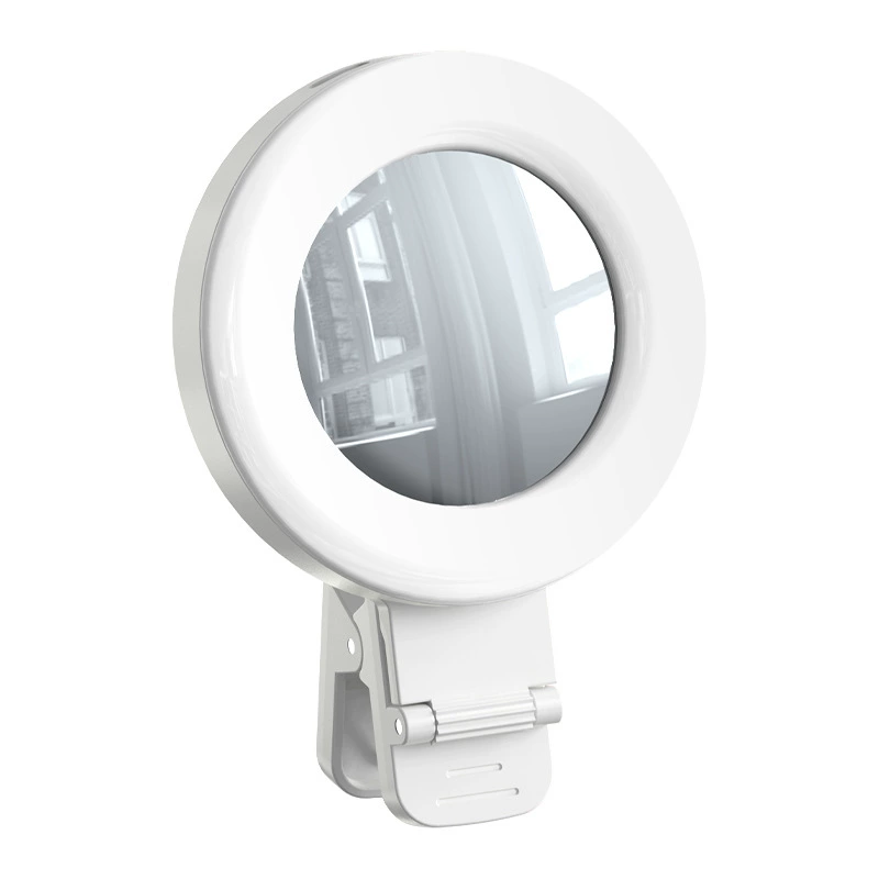 Rechargeable LED small handheld fill light, mirror effect, three colors