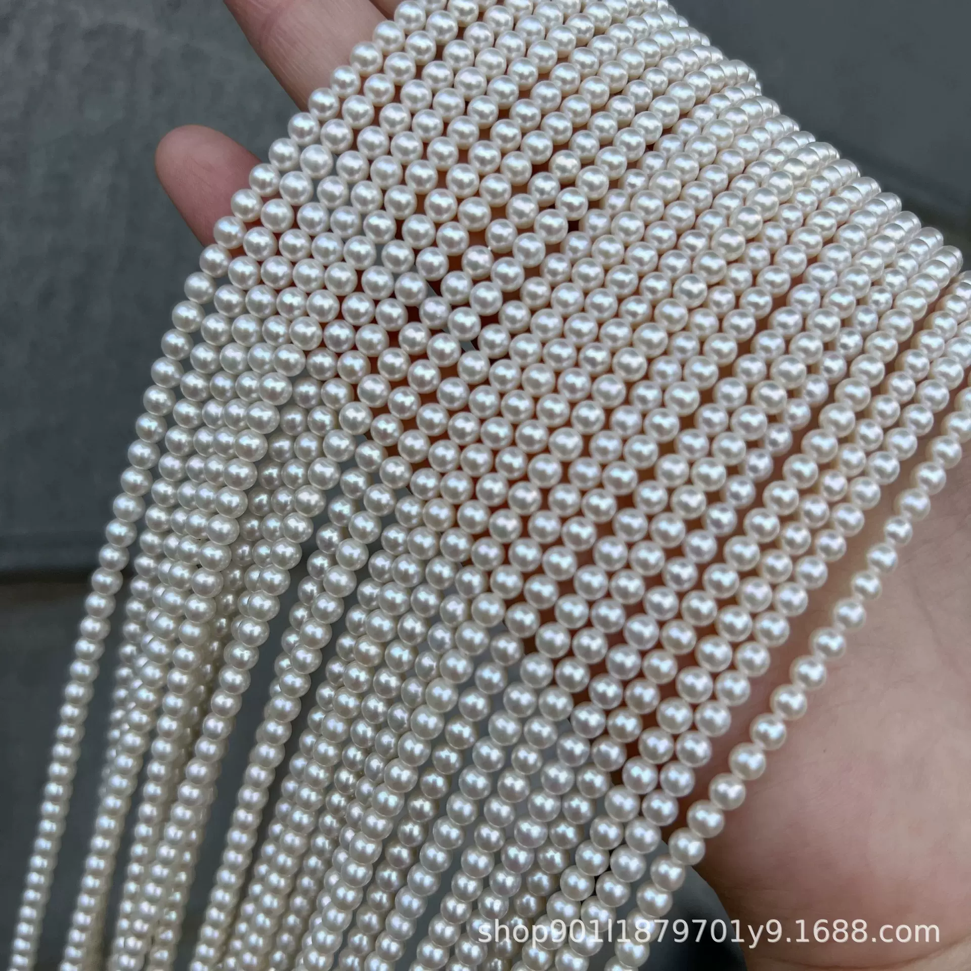 诸暨天然淡水4-5毫米baby珍珠项链正圆极光媲美akoya高级感锁骨链