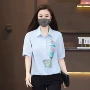 印花夏季翻领短袖衬衫
