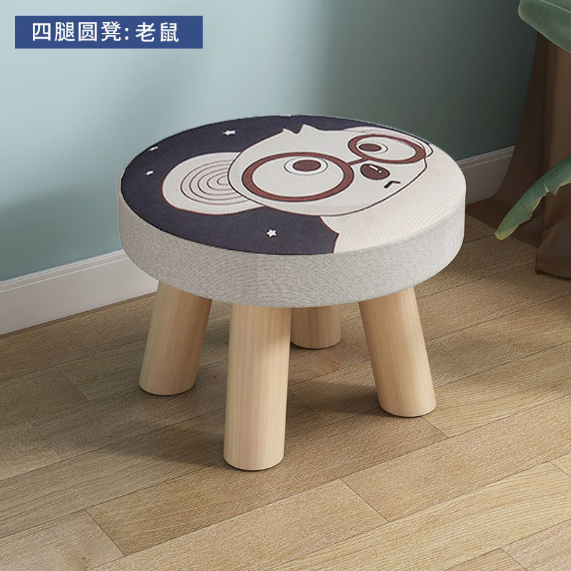 Caricatura infantil encantadora comida creativa pequeño banco pequeño taburete casero taburete de madera sólida baja sofá taburete silla de bebé
