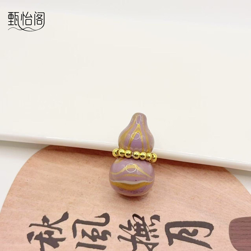 油画大漆葫芦金珠跑环腰线飘漆葫芦吊坠挂饰文玩配饰配件diy饰品|undefined