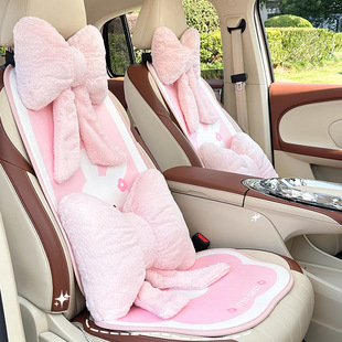 Car Headrest, Neck Pillow, Universal Bow, Comfortable Seat Cushion for All Seasons, Simple Goddess Style Car Lumbar Support
