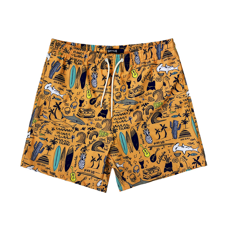 Quick-drying Men's Beach Shorts With Lining For Summer Comfort_voghion.com