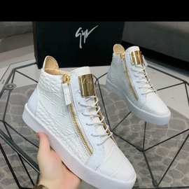 2025秋冬大码46跨境欧洲站高帮双侧拉链男鞋潮牌休闲潮流真皮厚底