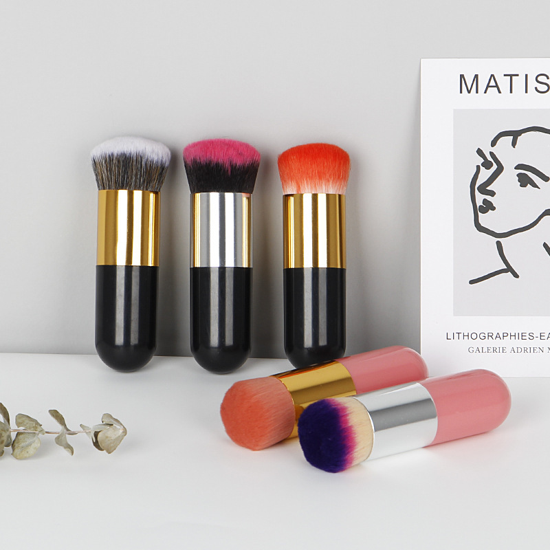 Ventas directas de la fábrica Solo pequeña grasa Pier color maquillaje cepillo Fundación cepillo uñas cepillo profesional maquillaje herramientas entrega de una sola pieza