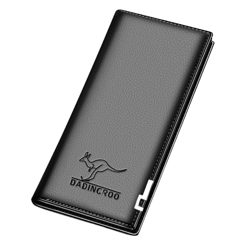New Men's Long Wallet with Multiple Card Slots, Pebbled Leather Bag, Large Capacity Pu Wallet, Coin Card Holder, Drop Shipping