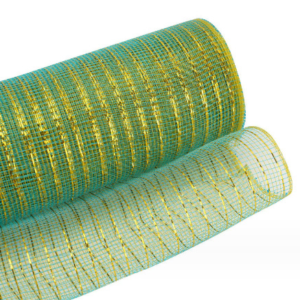 파란색 PP+노란색 PP+반짝이*직경 9cm*26cm 10야드/롤, 직접 샷 준비 완료