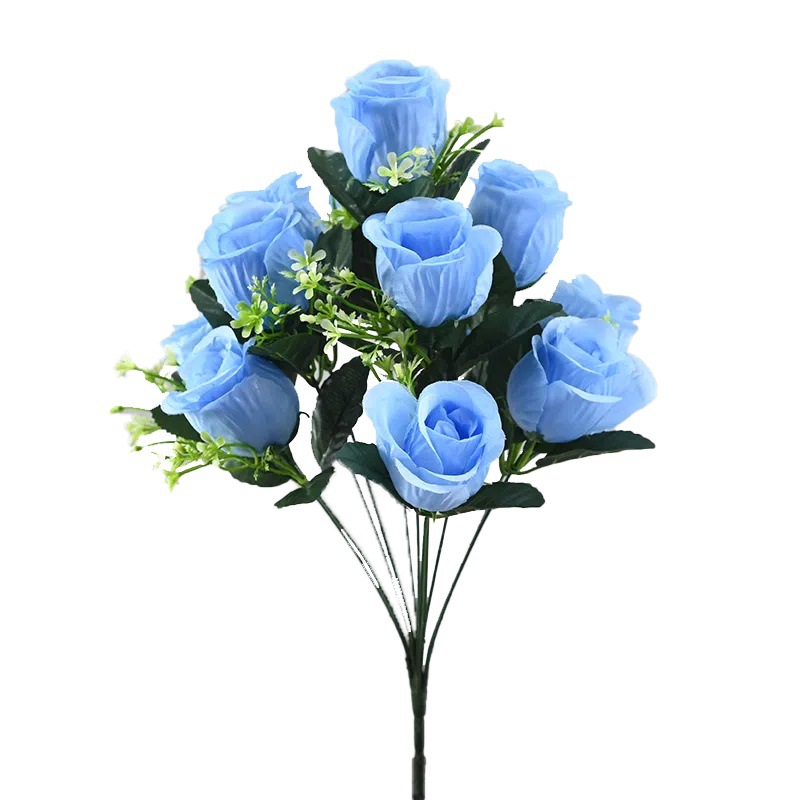 Customizado 12 capas grasas flores de rosas flores falsas de venta caliente transfronterizas decoración de bodas decoración del hogar flores de plástico al por mayor