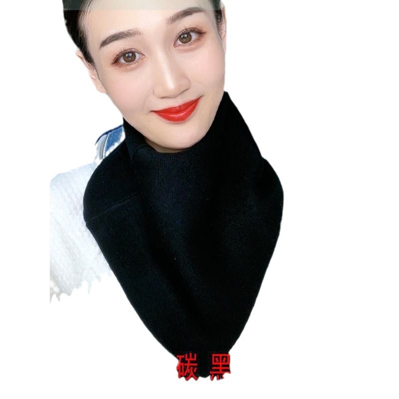 秋冬の韓国版千鳥格の首を囲む女性のニットの保温の三角のタオルのファッションの百合の首輪の防寒の首の小さい襟のタオル|undefined