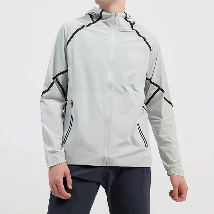 Reversible Outdoor Windbreaker, Seamless Laminated Waterproof Custom Skin Jacket, Hooded, Breathable, Quick-Drying, Sun Protection