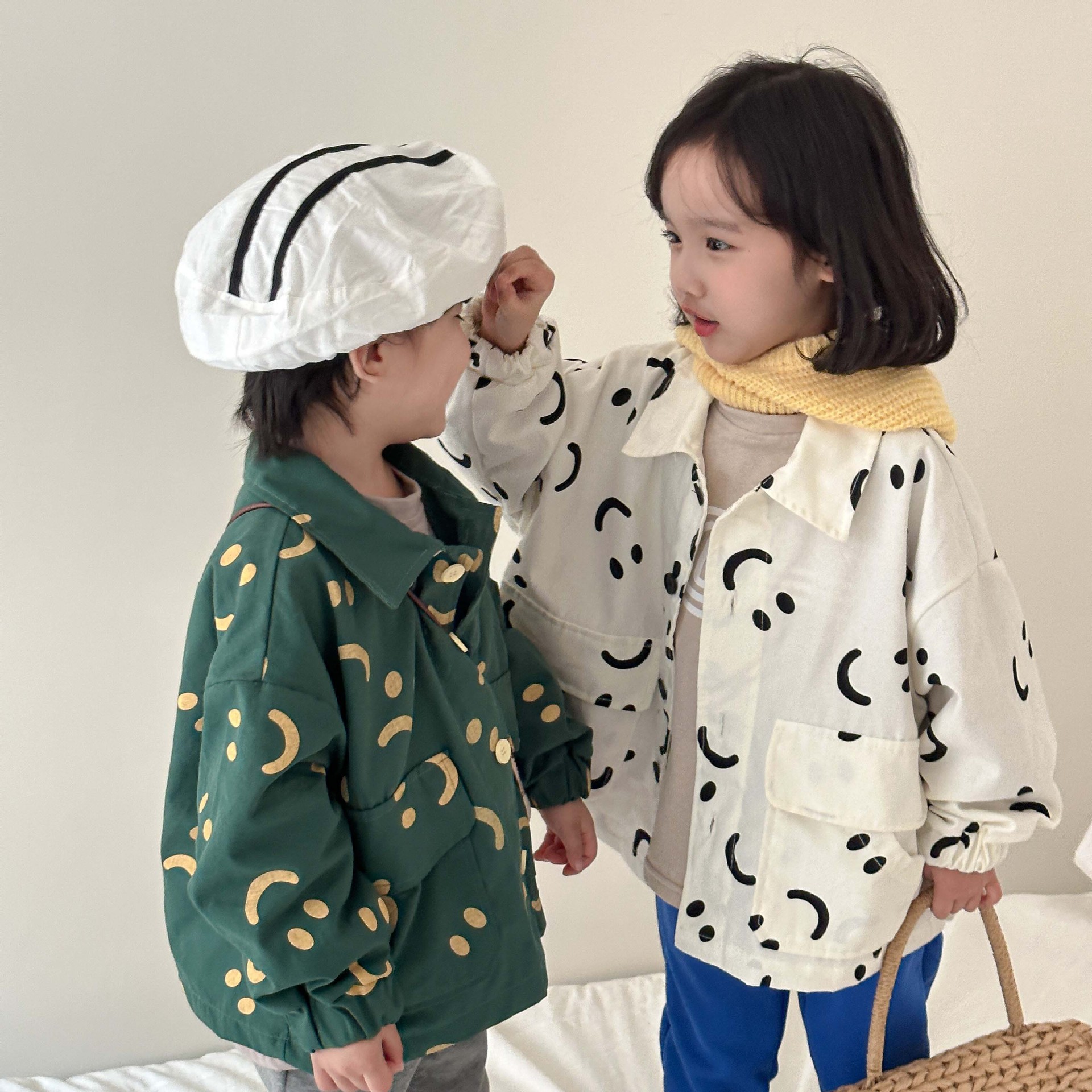 Children's jacket spring and autumn 2024 New girls' spring clothing loose Western style boys' spring jacket baby top clothes
