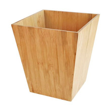 竹制创意垃圾桶简约创意家用客厅卧室办公室竹制方形垃圾桶