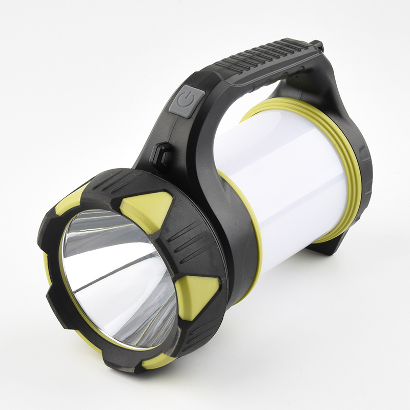 Luz portátil de luz fuerte transfronteriza con luz lateral USB de carga al aire libre linterna de emergencia multifuncional camping reflector al por mayor