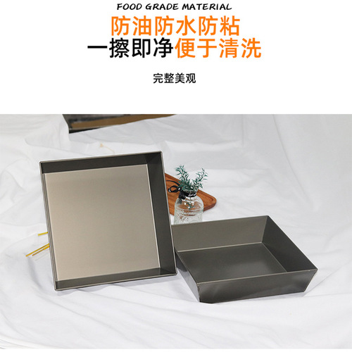 9-inch rigid pizza pan baking tray pizza mold for home and commercial use, deep square pizza base Detroit-style pizza